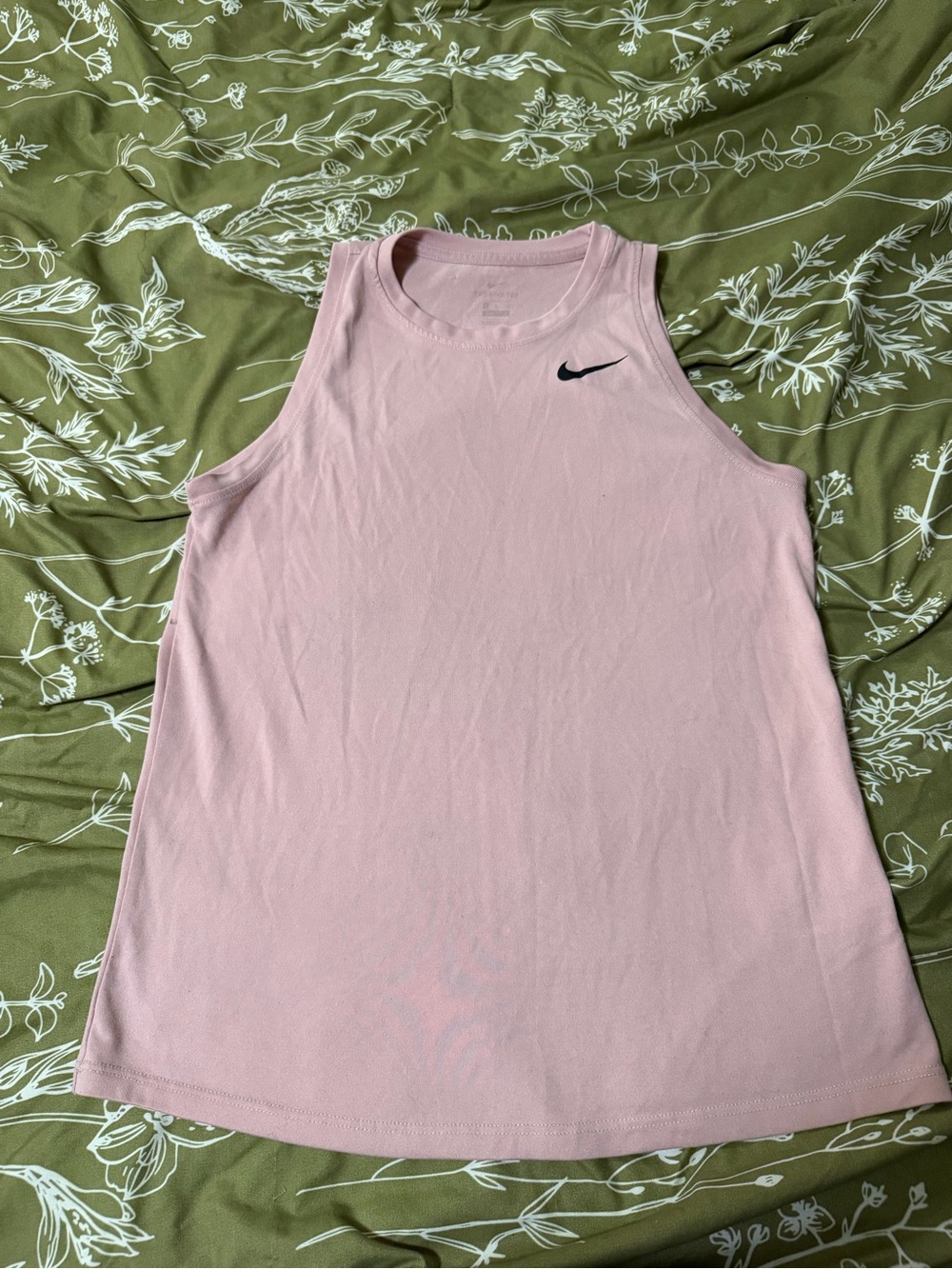Nike Light Pink Women's Athletic Tank with Black Swoosh